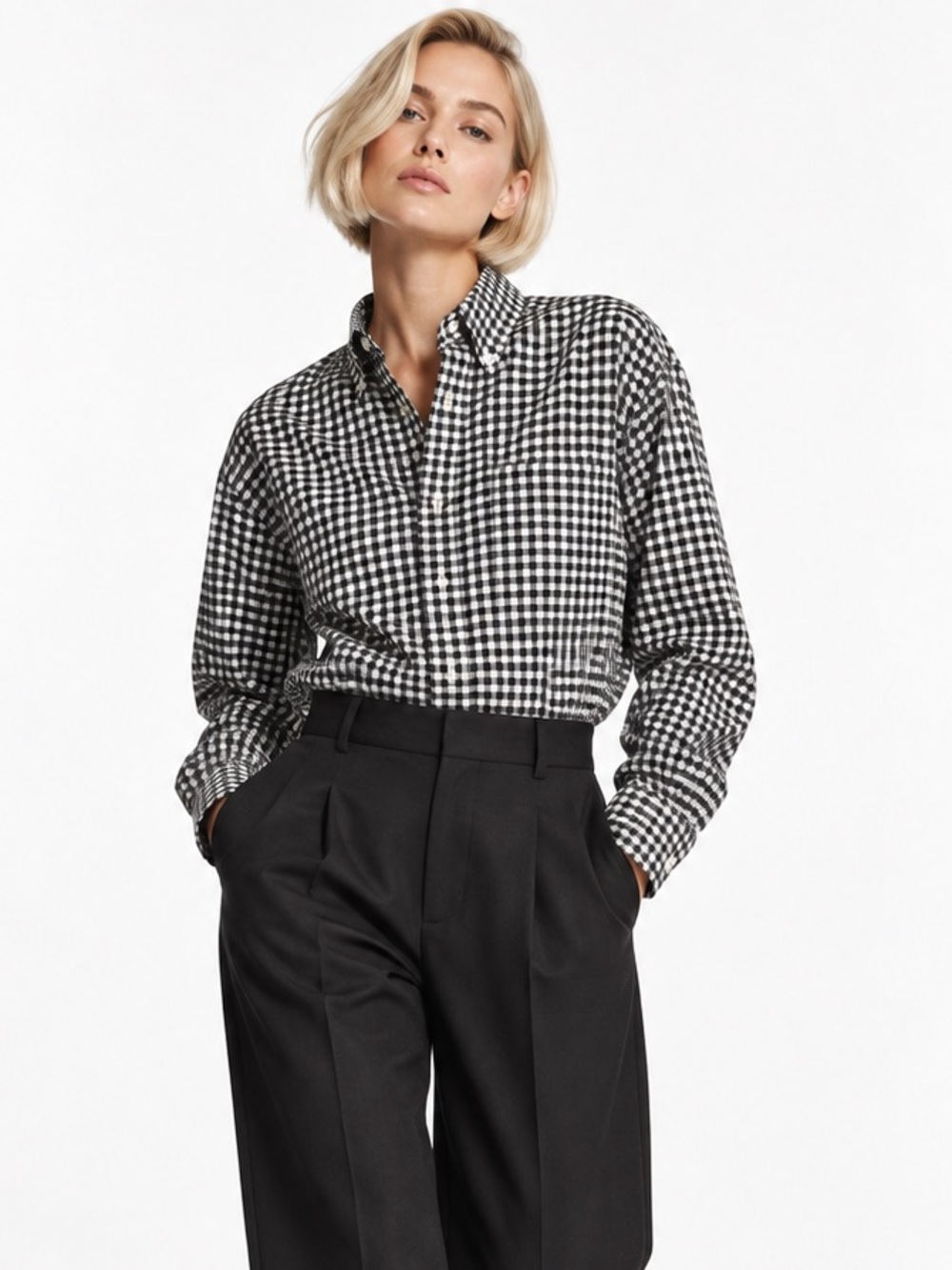 Ralph Lauren Black Label Flannel Style Black & White Check Shirt